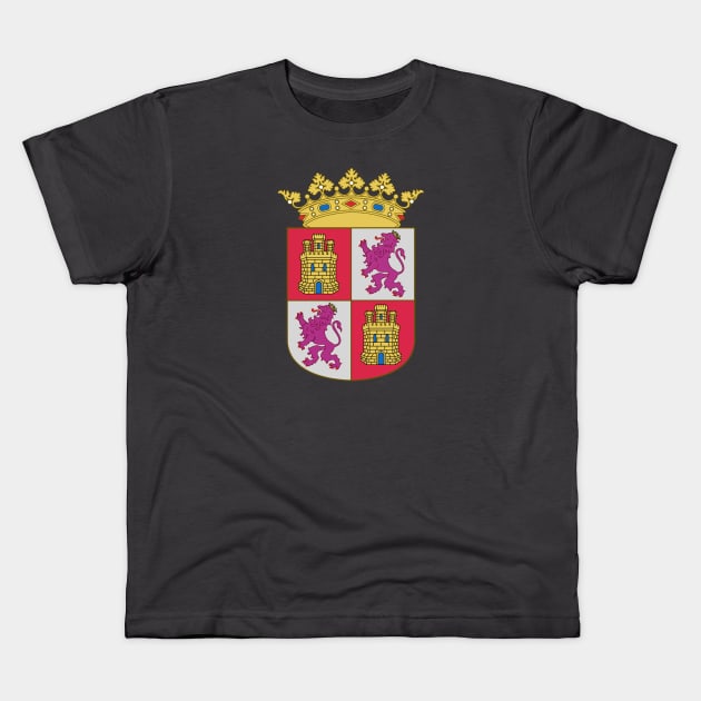 Coat of arms of Castile and León Kids T-Shirt by Wickedcartoons